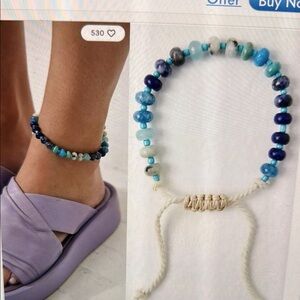 Free People Blue semi-precious stones (Bracelet with Adjustable Fit